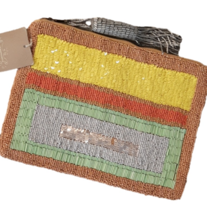 NWT Sequins and Beads Colourblock Clutch/Purse/Pouch by Anthropologie